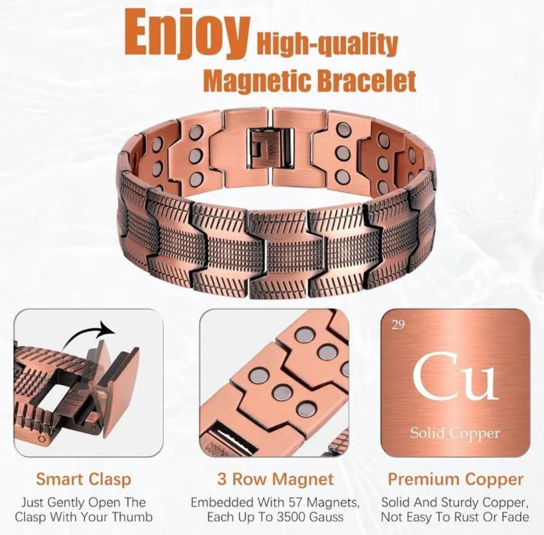 Vionara Copper Magnetic Therapy Bracelet